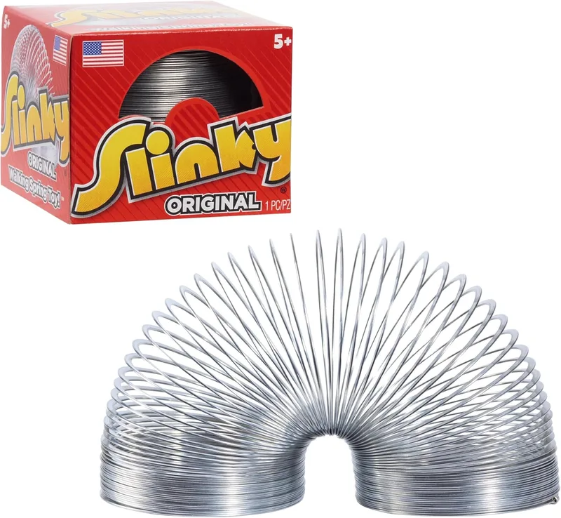 Just Play ▫️ The Original Slinky Walking Spring Toy, Slinky de metal com 7 cm de diâmetro, Brinquedos para crianças a partir dos 5 anos