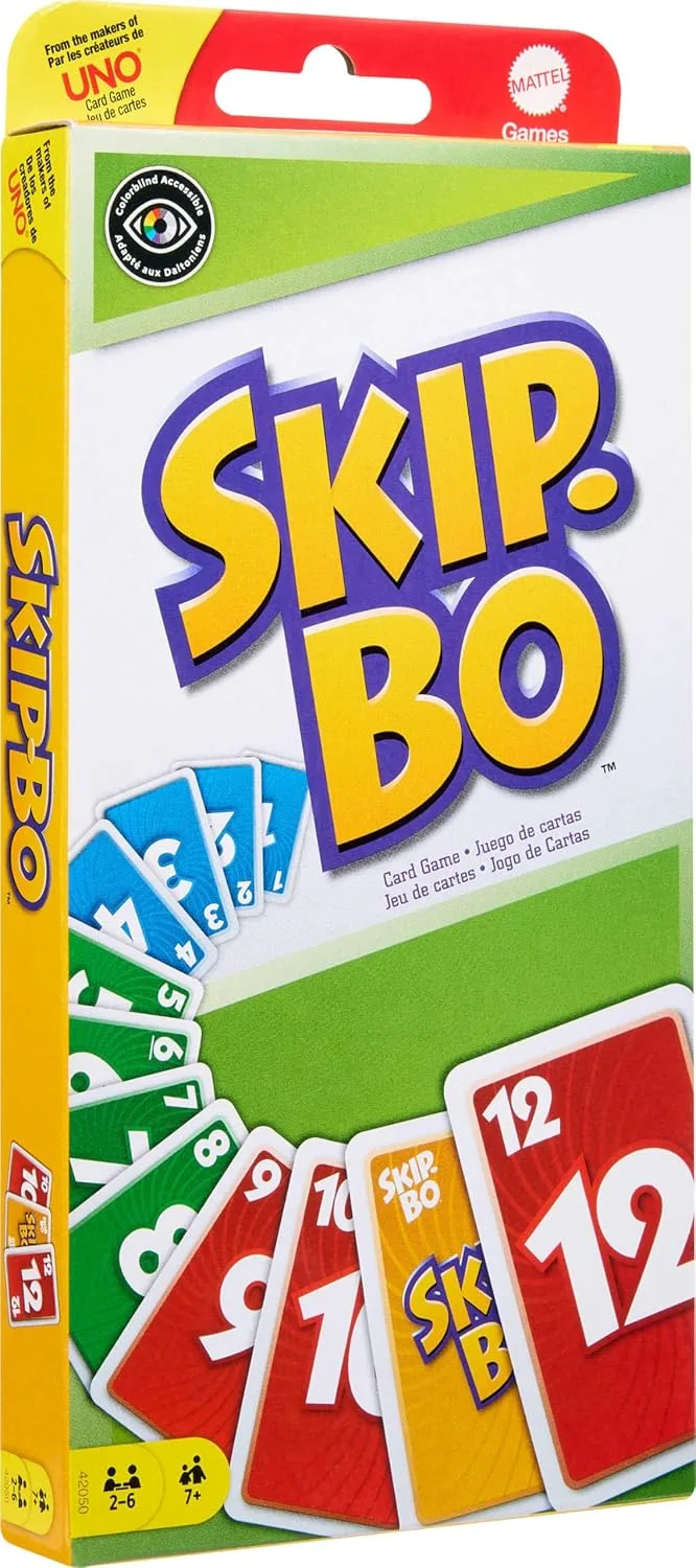 Mattel Games ▫️ Jogo de cartas Skip-bo [Importado de Inglaterra]