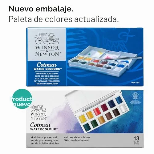 Winsor & Newton ▫️ Conjunto de aguarelas CotMan, sortido de cores, 1 conjunto 2