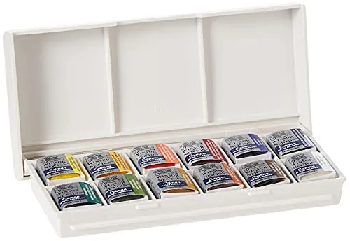 Winsor & Newton ▫️ Conjunto de aguarelas CotMan, sortido de cores, 1 conjunto 4