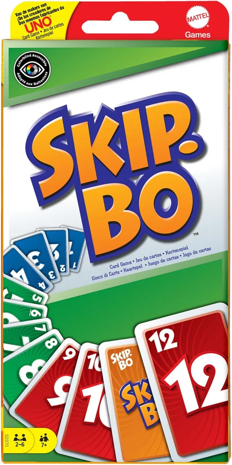 Mattel Games ▫️ Jogos Mattel Jogo de cartas UNO Skip-Bo (Mattel 52370 )