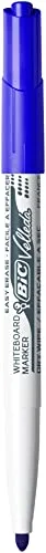 BIC ▫️ Velleda 1741, Marcadores para quadro branco com ponta média, cónica (4,5 mm), ideais para uso no escritório, azuis, embalagem de 12 unidades 2