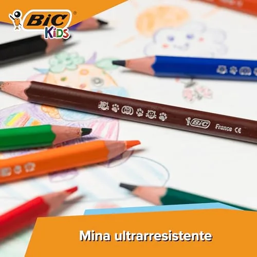 BIC Kids ▫️ Lápis de cor Evolution - Cores variadas, embalagem de 12 3