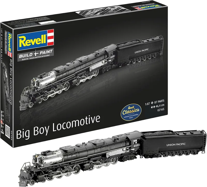 Revell ▫️ Maquete da locomotiva Big Boy, escala 1:87 (02165)