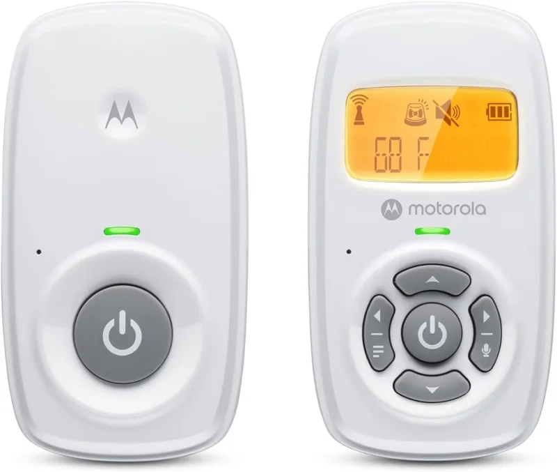 Motorola Nursery ▫️ Motorola AM24 / MBP24 Baby Monitor Audio - Monitor digital para bebés DECT - Ecrã com indicação da temperatura ambiente - Microfone de alta sensibilidade com função de comunicação bidirecional