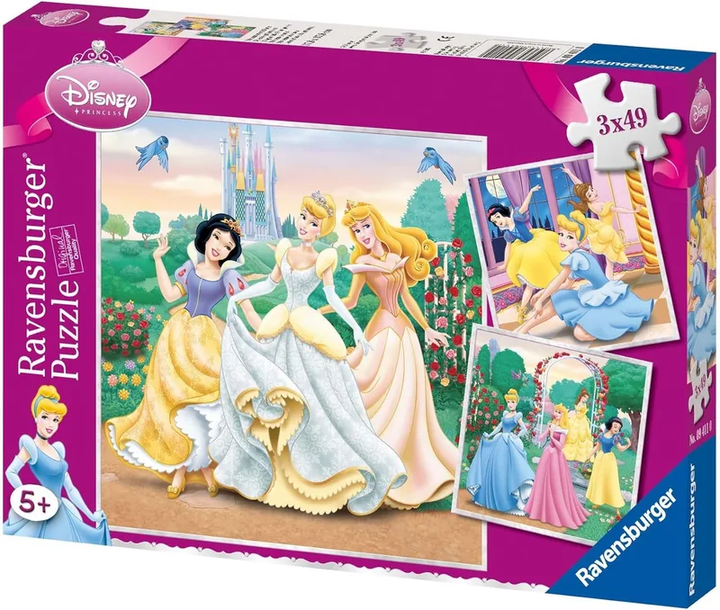 Ravensburger ▫️ Disney Princess - Puzzle, 3 x 49 peças 09411 0