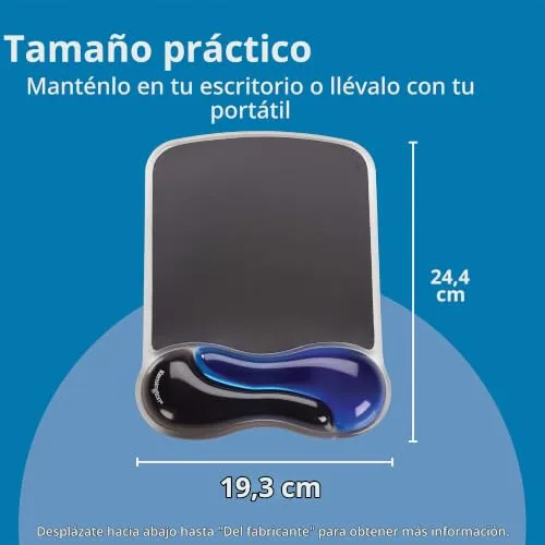 Kensington ▫️ 62401 - Apoio para os pulsos em gel para rato, cor preta 2