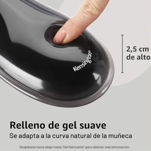 Kensington ▫️ 62401 - Apoio para os pulsos em gel para rato, cor preta 3