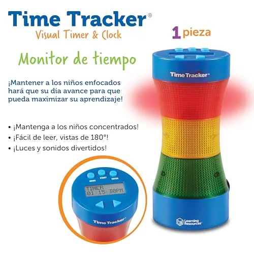 Learning Resources ▫️ Temporizador Visual Infantil – Time Tracker 2.0 com Luzes e Sons – Gestão de Rotinas e Tarefas – A partir dos 3 anos – para a sala de aula e para casa 6