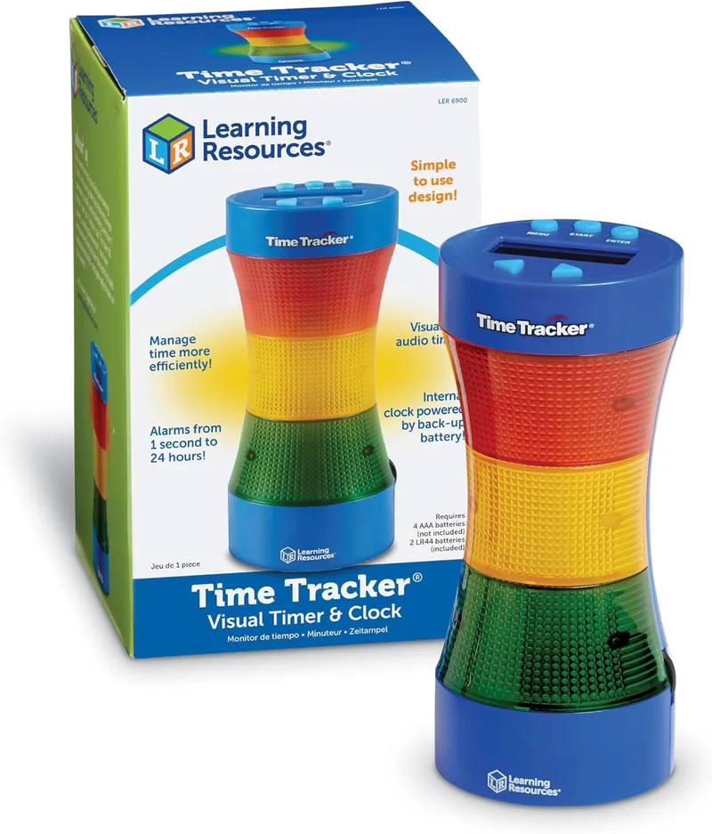 Learning Resources ▫️ Temporizador Visual Infantil – Time Tracker 2.0 com Luzes e Sons – Gestão de Rotinas e Tarefas – A partir dos 3 anos – para a sala de aula e para casa