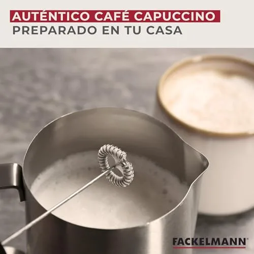 Fackelmann ▫️ Espumador de Leite, Batedor Elétrico de Leite com 13 500 RPM para Cappuccino, Chá Matcha, Mini Batedor, Espumador de Leite, Batedor de Leite Sem Fios, Mini Batedor Portátil, Batedor de Matcha 3