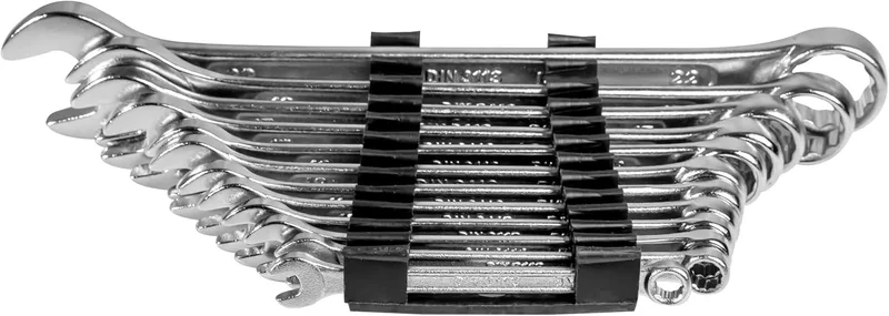 Mannesmann ▫️ M19652 Chaves combinadas, DIN 3113, aço CV, 6-22 mm, conjunto de 12 peças