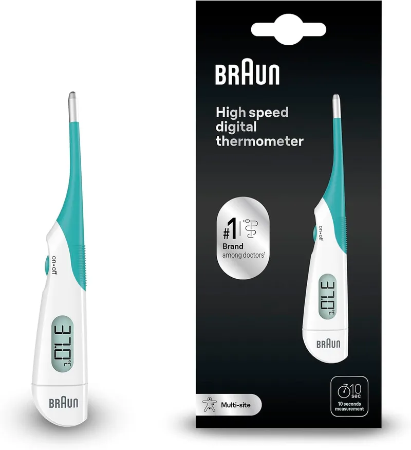 Braun ▫️ Termómetro digital de alta velocidade | Para utilização em vários locais