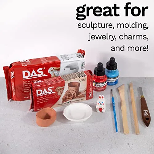 DAS ▫️ Massa de modelar 500 gramas, cor terracota 6