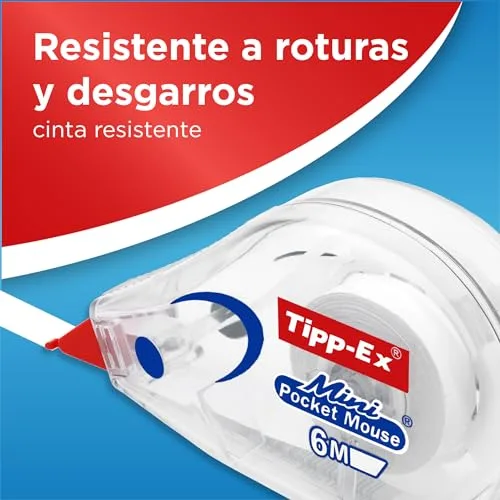Tipp-Ex ▫️ Mini Pocket Mouse Fita Corretora - 6 m x 5 mm, caixa de 10 unidades, ideal para escritórios, multicolorida 4