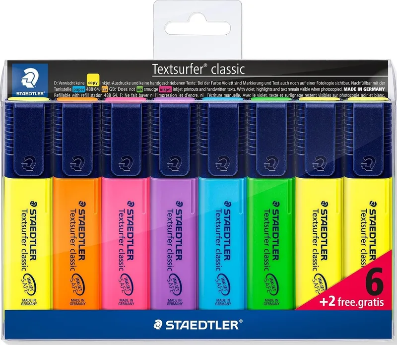 STAEDTLER ▫️ Textsurfer Classic 364 Marcadores – embalagem de 4, estilo vintage
