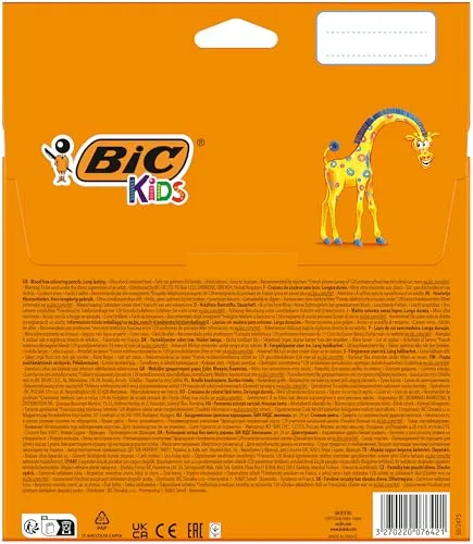 BIC ▫️ Lápis de colorir Kids Evolution ECOlutions - cores variadas, embalagem de 24 unidades 2
