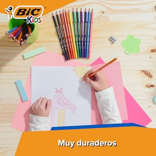 BIC ▫️ Lápis de colorir Kids Evolution ECOlutions - cores variadas, embalagem de 24 unidades 4