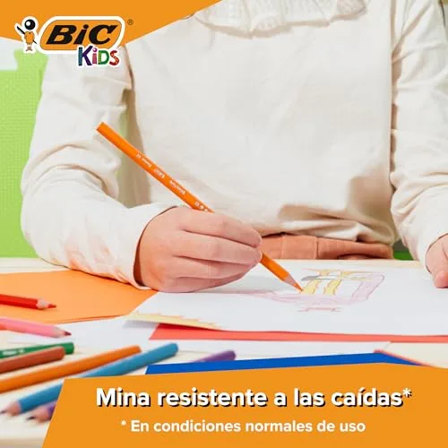 BIC ▫️ Lápis de colorir Kids Evolution ECOlutions - cores variadas, embalagem de 24 unidades 6