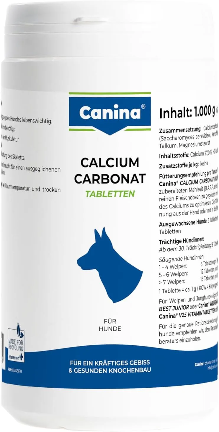 Canina ▫️ Pharma Carbonato de cálcio em comprimidos 350 g