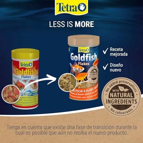 Tetra ▫️ Goldfish Flakes - Ração para peixes dourados/água fria, 1 L 2
