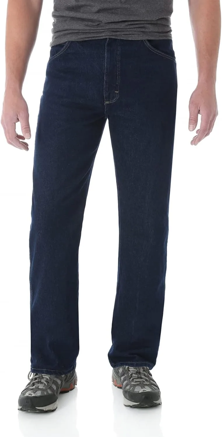 Wrangler ▫️ Calças de ganga para homem - Corte reto Authentic - Texas - Night Break