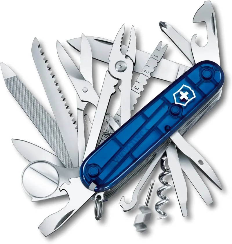 Victorinox ▫️ Swiss Champ, Canivete Suíço Multiusos, Canivete de bolso, Presente, 33 funções, Lâmina grande, Saca-rolhas