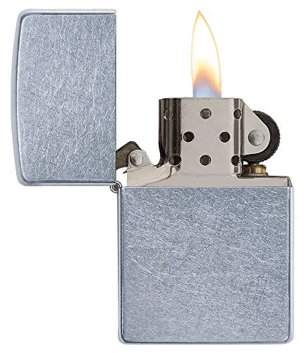 Zippo ▫️ Isqueiro à prova de vento - Street Chrome - Recarregável - Estojo de presente - Metal - Fabricado nos EUA 3