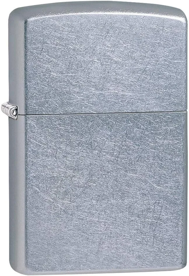 Zippo ▫️ Isqueiro à prova de vento - Street Chrome - Recarregável - Estojo de presente - Metal - Fabricado nos EUA