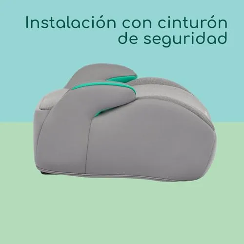 Bebeconfort ▫️ Manga i-Safe Assento Elevatório para Automóvel, 6-12 anos, 125-150 cm, Compacto e Leve (menos de 1 kg), Fácil Instalação com Cinto de Segurança, Estofamento, Tecidos Suaves, Cinza Esfumado 3
