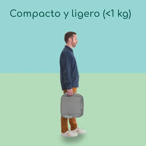 Bebeconfort ▫️ Manga i-Safe Assento Elevatório para Automóvel, 6-12 anos, 125-150 cm, Compacto e Leve (menos de 1 kg), Fácil Instalação com Cinto de Segurança, Estofamento, Tecidos Suaves, Cinza Esfumado 6