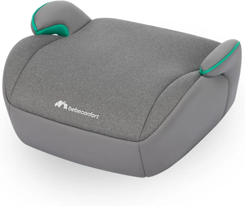 Bebeconfort ▫️ Manga i-Safe Assento Elevatório para Automóvel, 6-12 anos, 125-150 cm, Compacto e Leve (menos de 1 kg), Fácil Instalação com Cinto de Segurança, Estofamento, Tecidos Suaves, Cinza Esfumado
