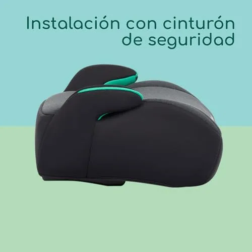 Bebeconfort ▫️ Manga i-Safe, Assento Elevatório para Automóvel, 6-12 anos, 128-150 cm; Cadeira auto, compacta e leve (1 kg), fácil instalação com cinto de segurança, acolchoada, tecidos suaves, preto esfumado 3