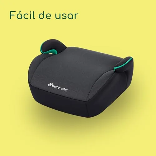 Bebeconfort ▫️ Manga i-Safe, Assento Elevatório para Automóvel, 6-12 anos, 128-150 cm; Cadeira auto, compacta e leve (1 kg), fácil instalação com cinto de segurança, acolchoada, tecidos suaves, preto esfumado 4