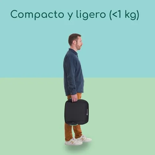 Bebeconfort ▫️ Manga i-Safe, Assento Elevatório para Automóvel, 6-12 anos, 128-150 cm; Cadeira auto, compacta e leve (1 kg), fácil instalação com cinto de segurança, acolchoada, tecidos suaves, preto esfumado 6