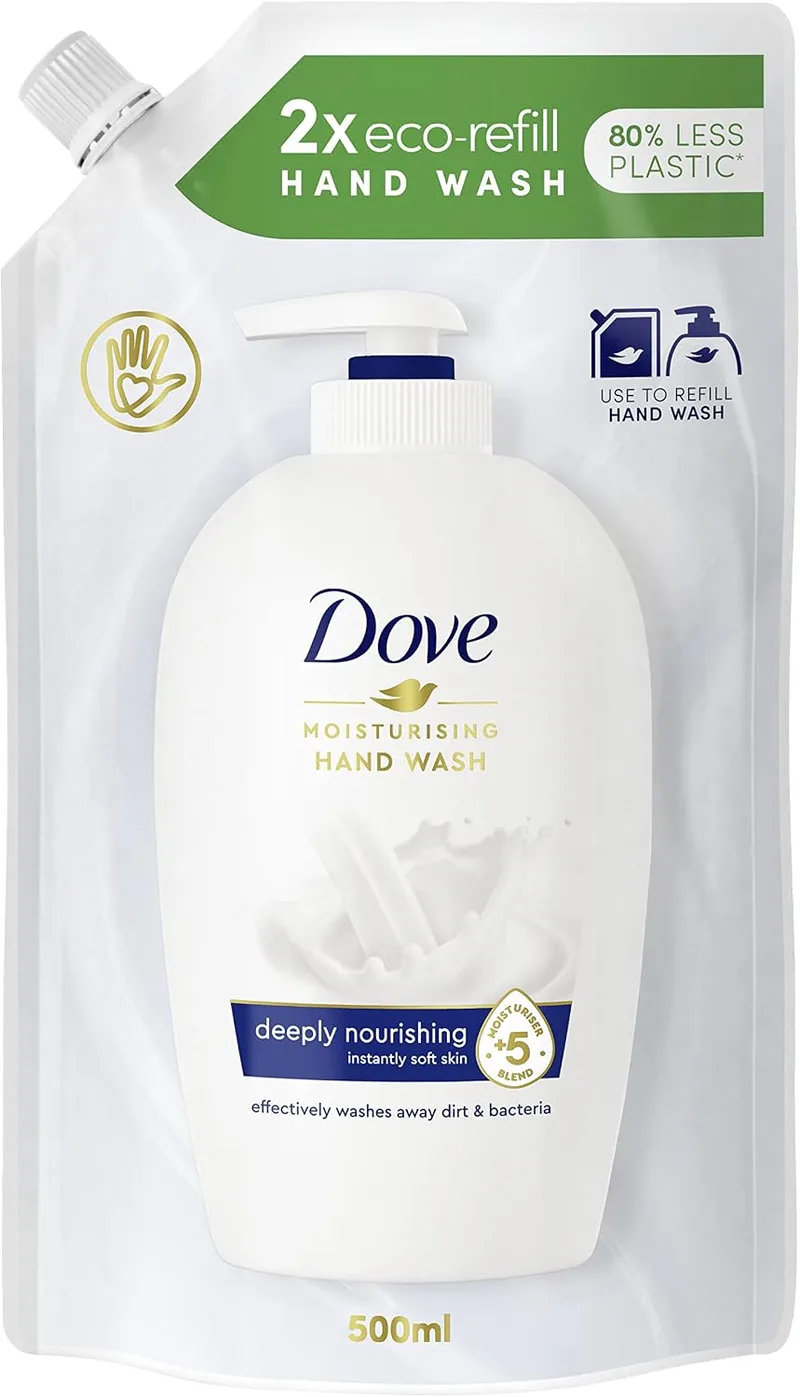 Dove ▫️ Recarga de gel de banho em saqueta, 500 mililitros