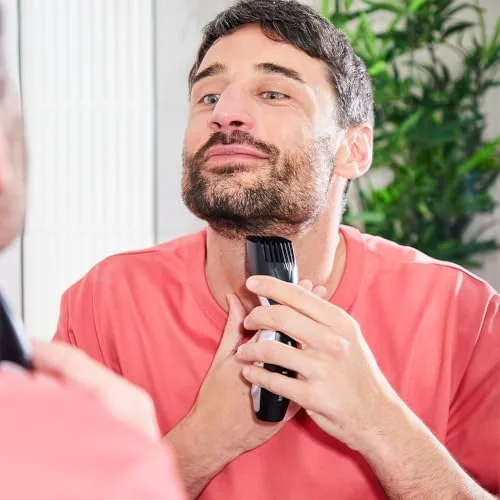Remington ▫️ Aparador de Barba Ceramic Beard, aparador com fio e sem fio, lâminas de cerâmica, 9 ajustes de comprimento, roda de zoom para ajuste de comprimento, autonomia de 40 minutos, indicador de carga, MB320C 5