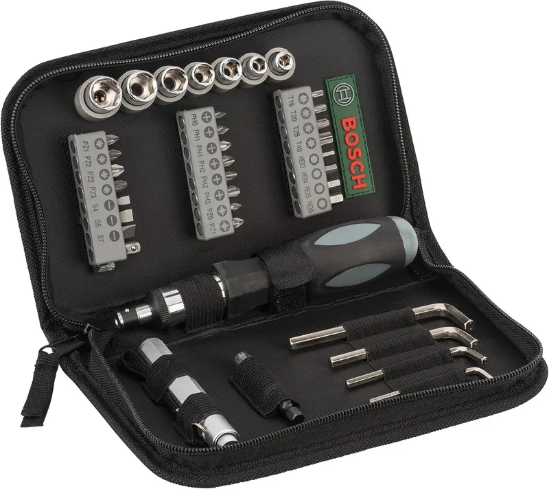 Bosch ▫️ Compact - Maleta com 38 peças para aparafusar