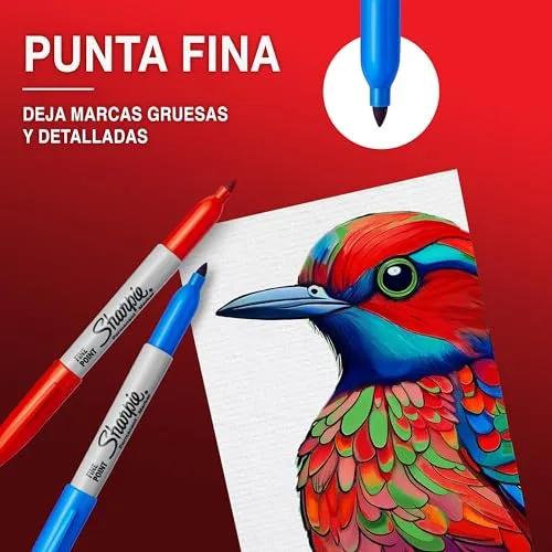 Sharpie ▫️ Marcadores permanentes | ponta fina | cor preta | caixa com 12 marcadores | material escolar ideal 6