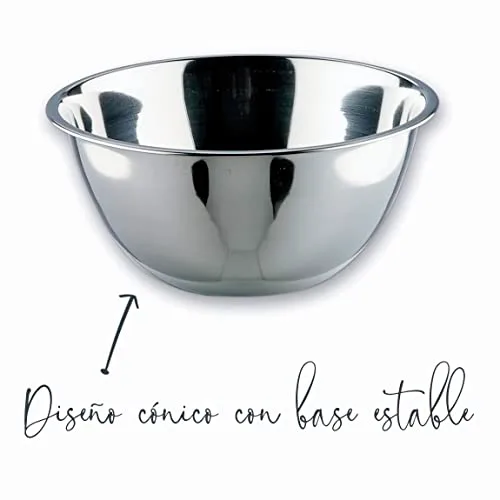 LACOR ▫️ 14019 - Tigela cónica Garinox - Aço inoxidável, 20 cm, Tigela para alimentos 5