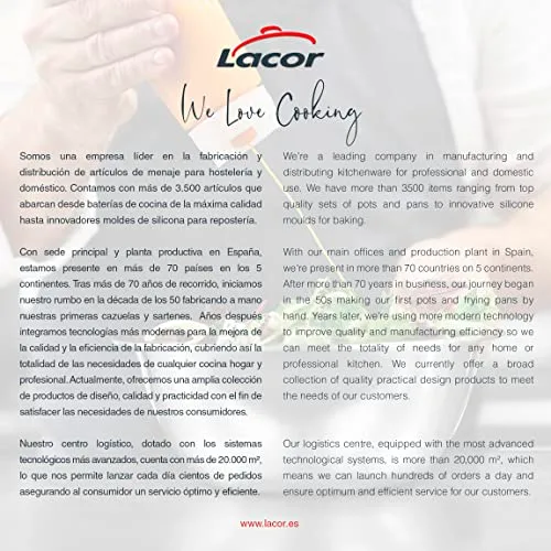 LACOR ▫️ 14019 - Tigela cónica Garinox - Aço inoxidável, 20 cm, Tigela para alimentos 7