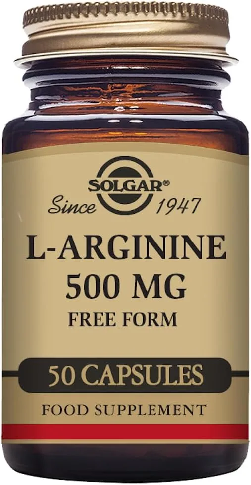 Solgar ▫️ L-Arginina 500 Mg, Cápsulas vegetais 50