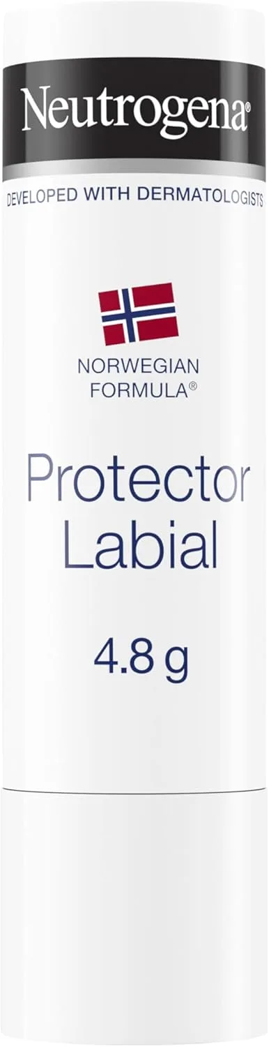 Neutrogena ▫️ Fórmula Norueguesa Bálsamo Labial Protetor FPS 20, 4,8 | Lábios secos e gretados, proteção UVA/UVB, repara, hidrata e alivia, com manteiga de cacau, aplicação incolor, em barra