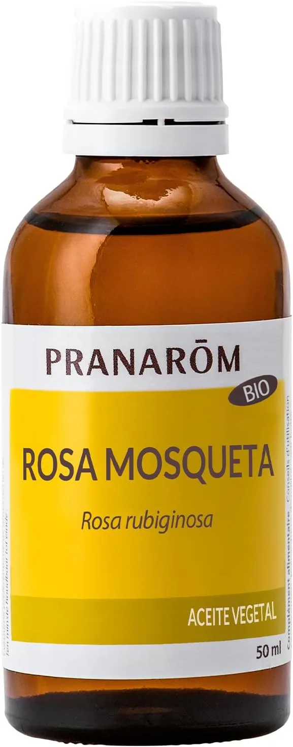 PRANAROM ▫️ Óleo de Rosa Mosqueta Bio - Óleo Vegetal - Beleza da Pele - Anti-Envelhecimento - Para uma pele radiante todos os dias - Rico em Ómega 3, 6, 9-50ml