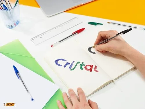 BIC ▫️ 8373629 Cristal Original - Caixa de 50 unidades, canetas esferográficas com ponta média de 1,0 mm, cor verde 6