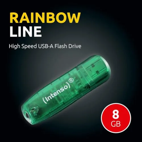 Intenso ▫️ 3502460 Pen USB 2.0 Rainbow 8 GB Verde 3