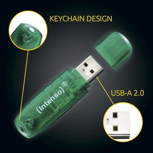 Intenso ▫️ 3502460 Pen USB 2.0 Rainbow 8 GB Verde 4