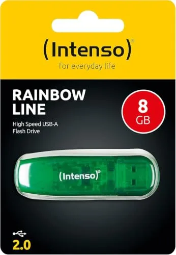Intenso ▫️ 3502460 Pen USB 2.0 Rainbow 8 GB Verde 5