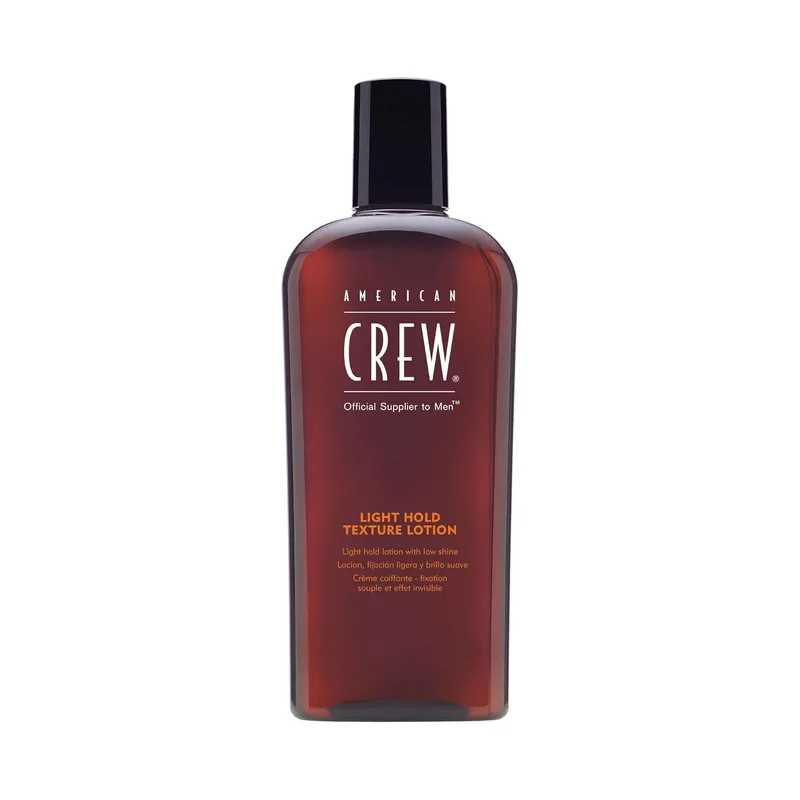 American Crew ▫️ Light Hold Texture Lotion, Loção de Fixação Leve e Brilho Natural, Creme de Controlo Suave que Proporciona Controlo ao Cabelo Fino, Proporciona um Cabelo Mais Denso e Moldável, 250 ml
