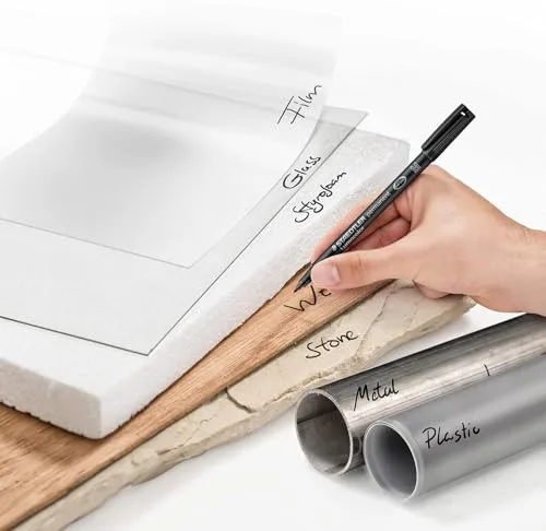 STAEDTLER ▫️ Lumocolor 31 Marcadores permanentes – preto, embalagem de 4, S/F/M/B 5